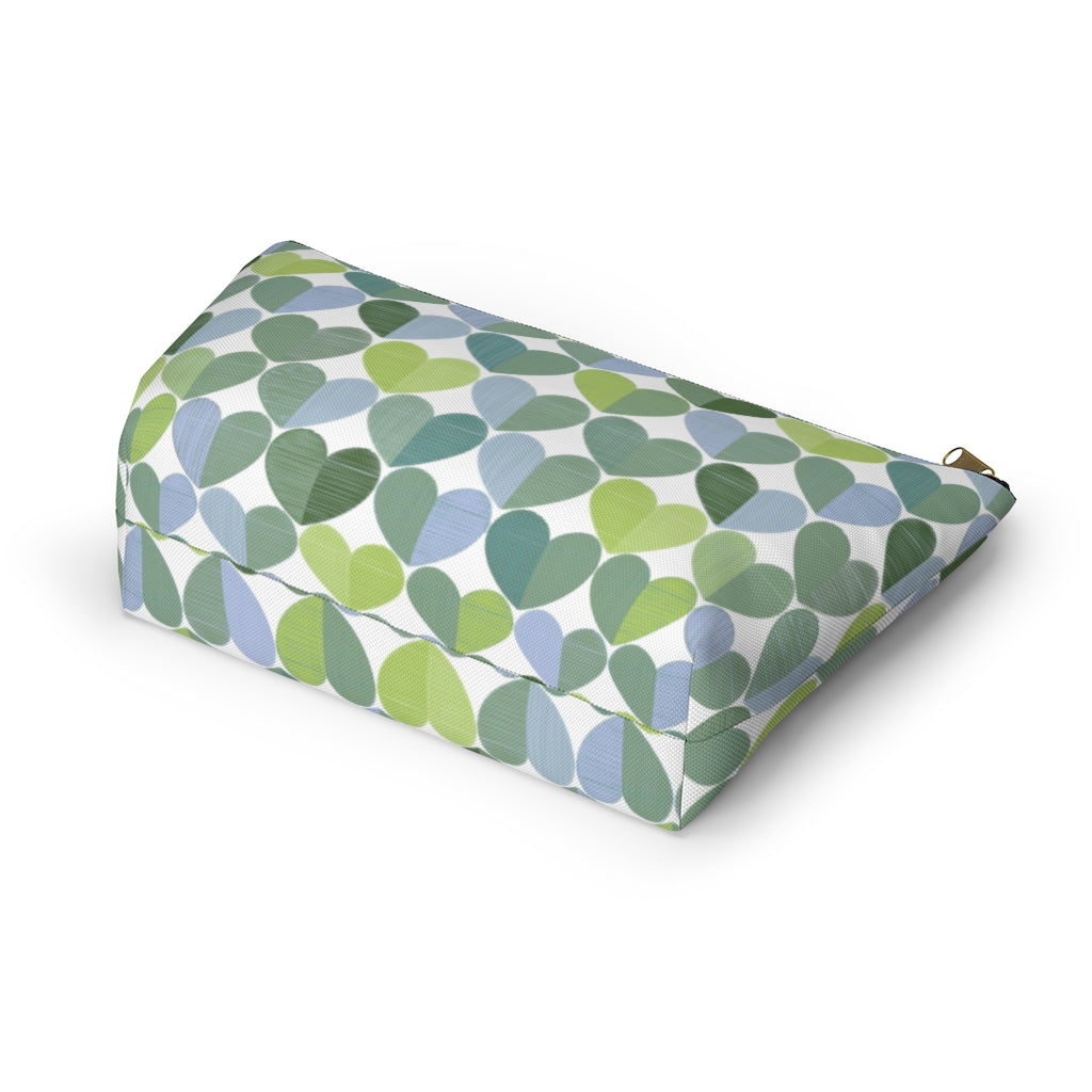 Love Accessory Pouch w T-bottom in Green
