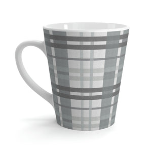 Tartan Latte Mug in Gray