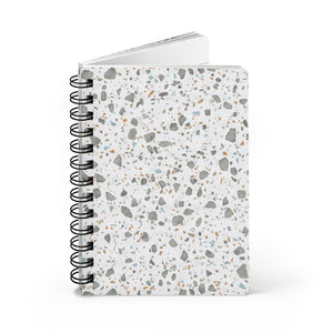 Glass Terrazzo Spiral Bound Journal in Gray