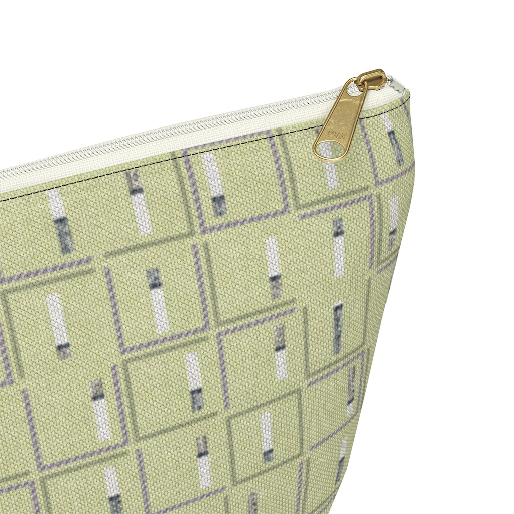 Pencil to Paper Accessory Pouch w T-bottom in Green