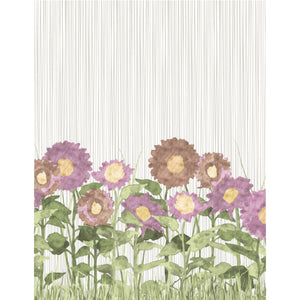 Sunflower Field Microfiber Duvet Cover in Purple