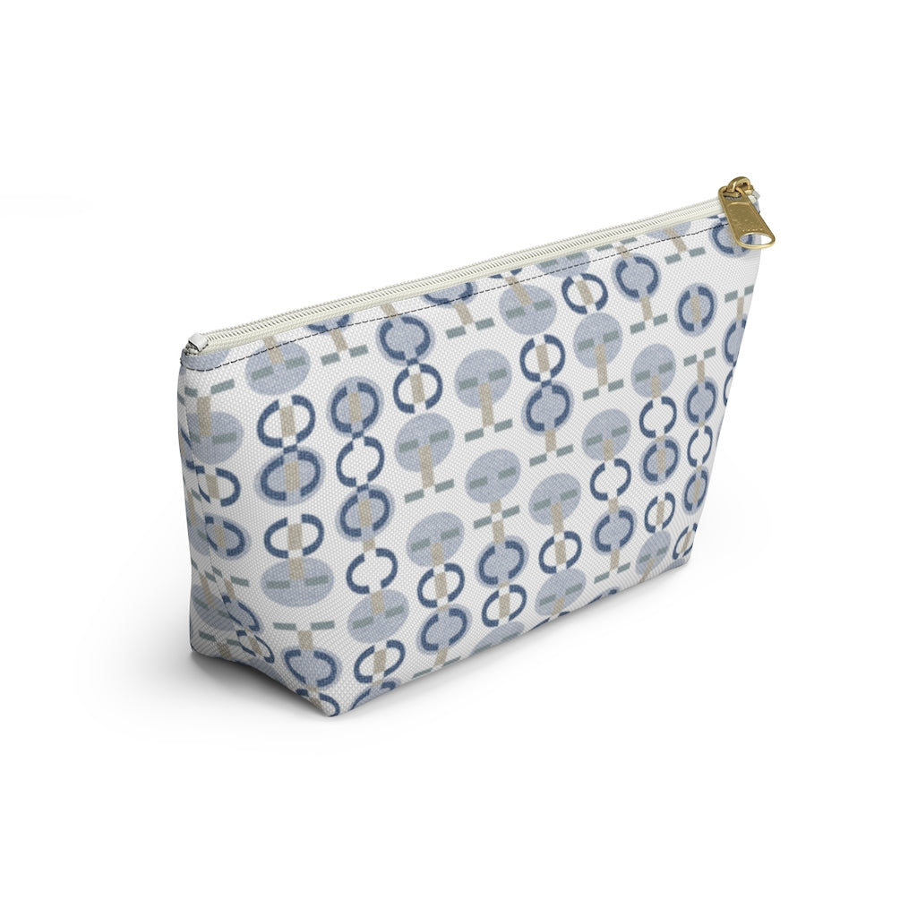 Telegraph Code Accessory Pouch w T-bottom in Blue