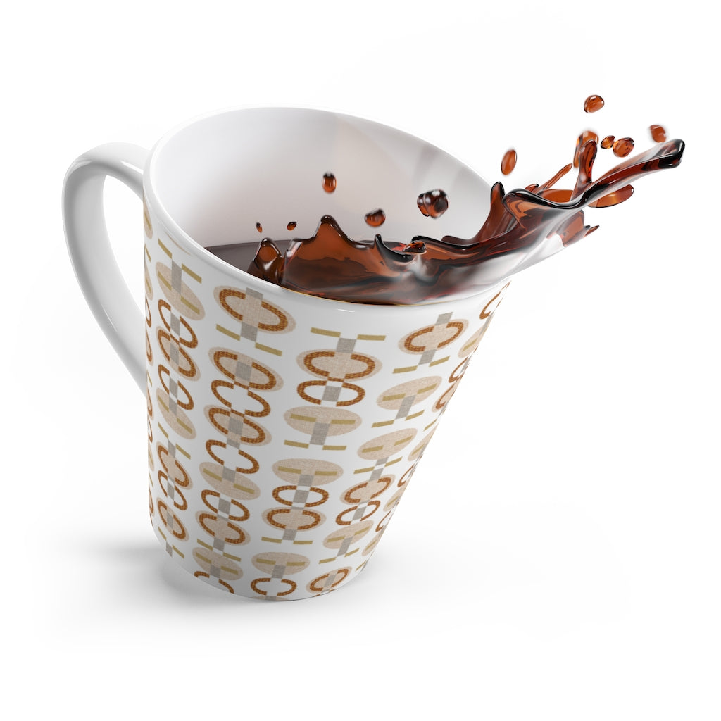 Telegraph Code Latte Mug in Orange