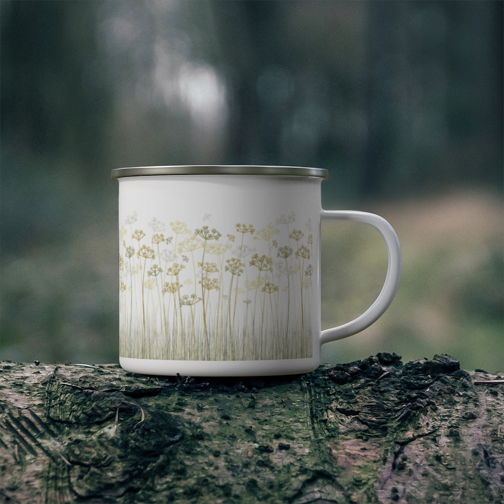 Message Code Enamel Mug in Yellow