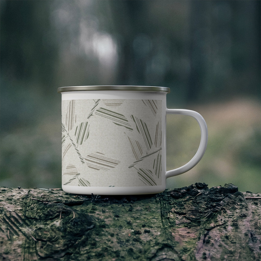 Riverbank Code Enamel Mug in Aqua