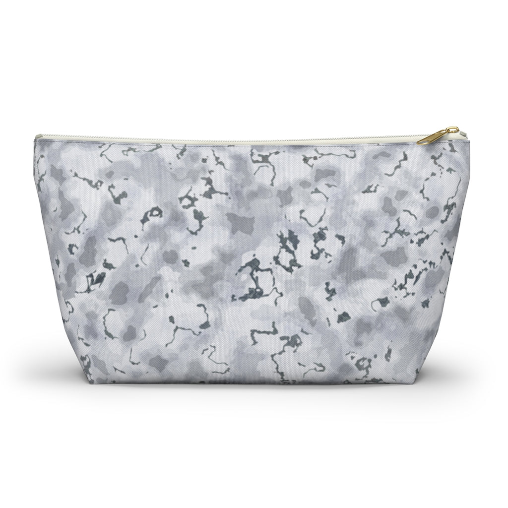 Carrara Marble Accessory Pouch w T-bottom in Gray