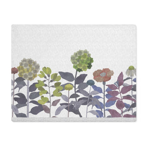 Illustrated Flowers Placemat in Purple