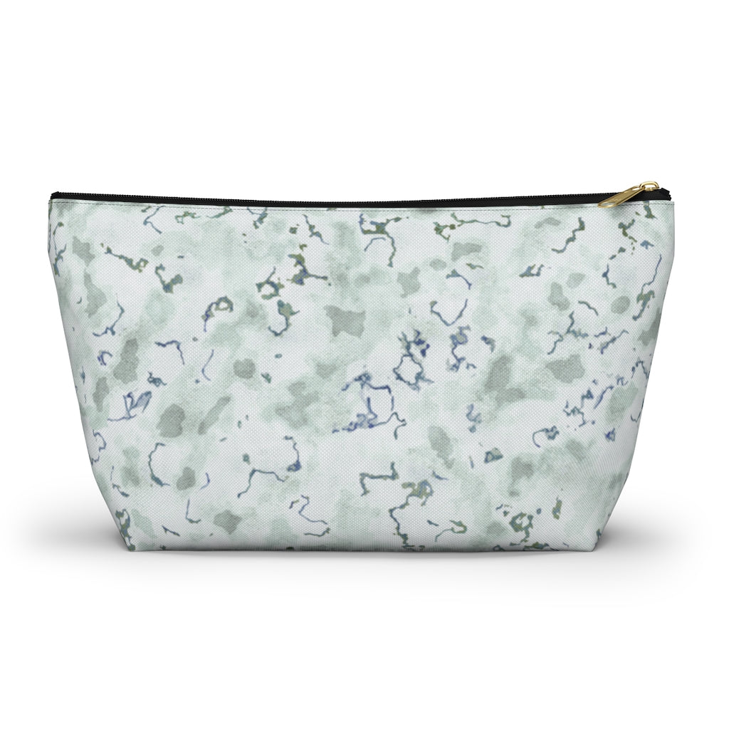 Carrara Marble Accessory Pouch w T-bottom in Blue
