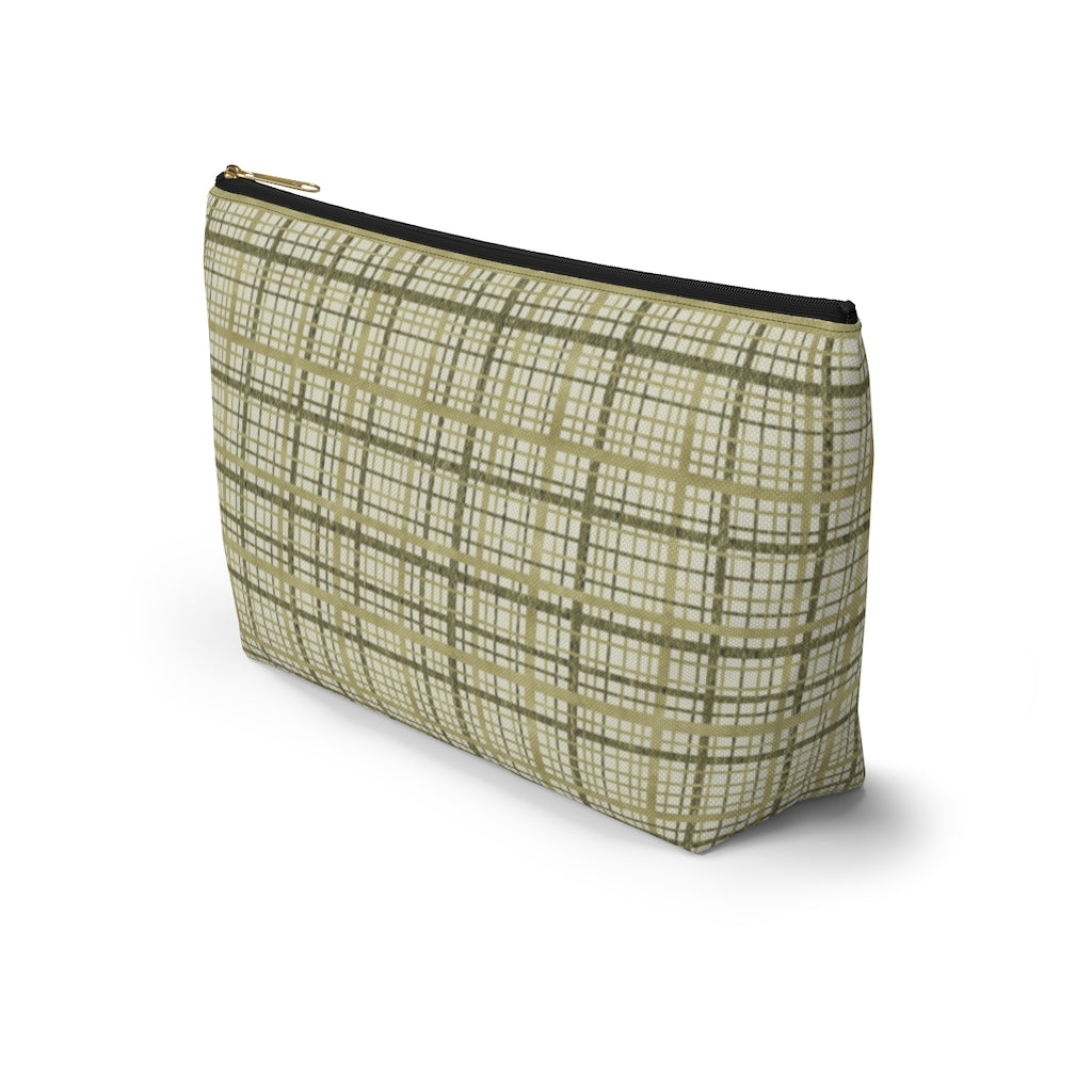 Rogers Tartan Accessory Pouch w T-bottom in Green