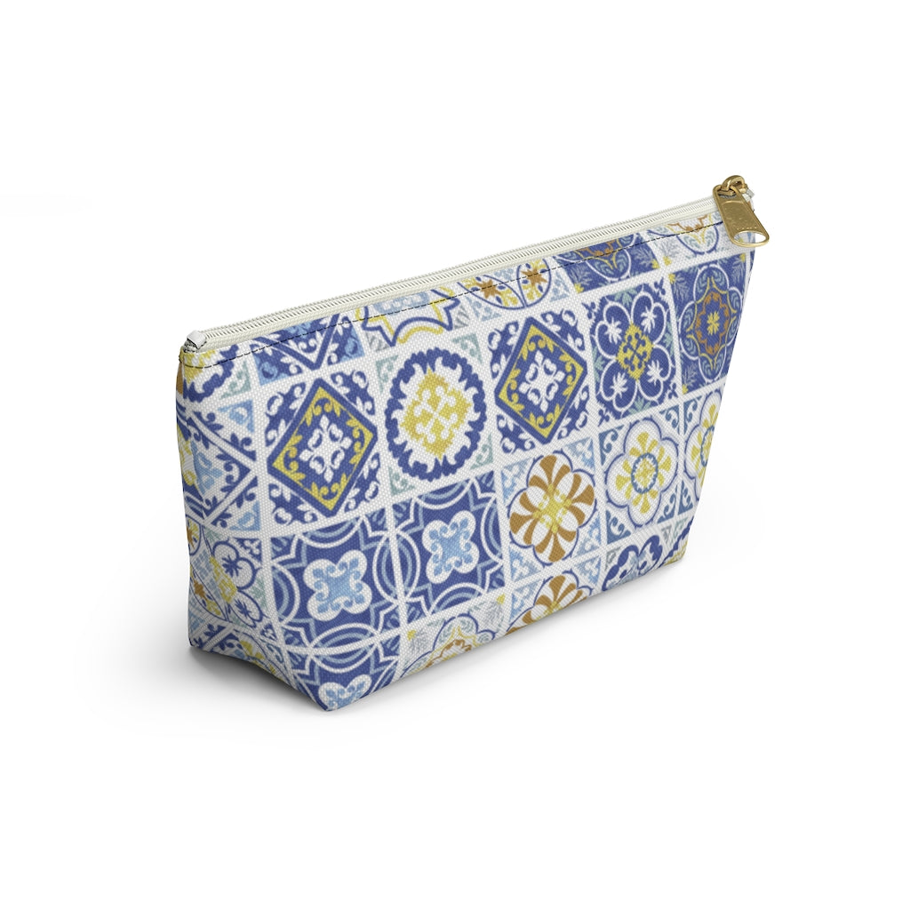 Seville Square Accessory Pouch w T-bottom in Blue