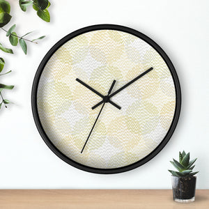 Stitch Circle Overlay Wall Clock in Yellow
