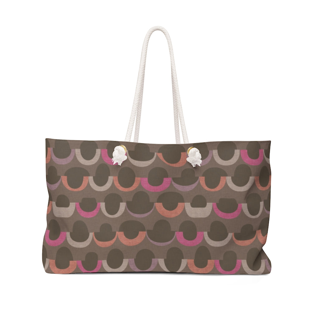Half Moons Weekender Bag in Pink