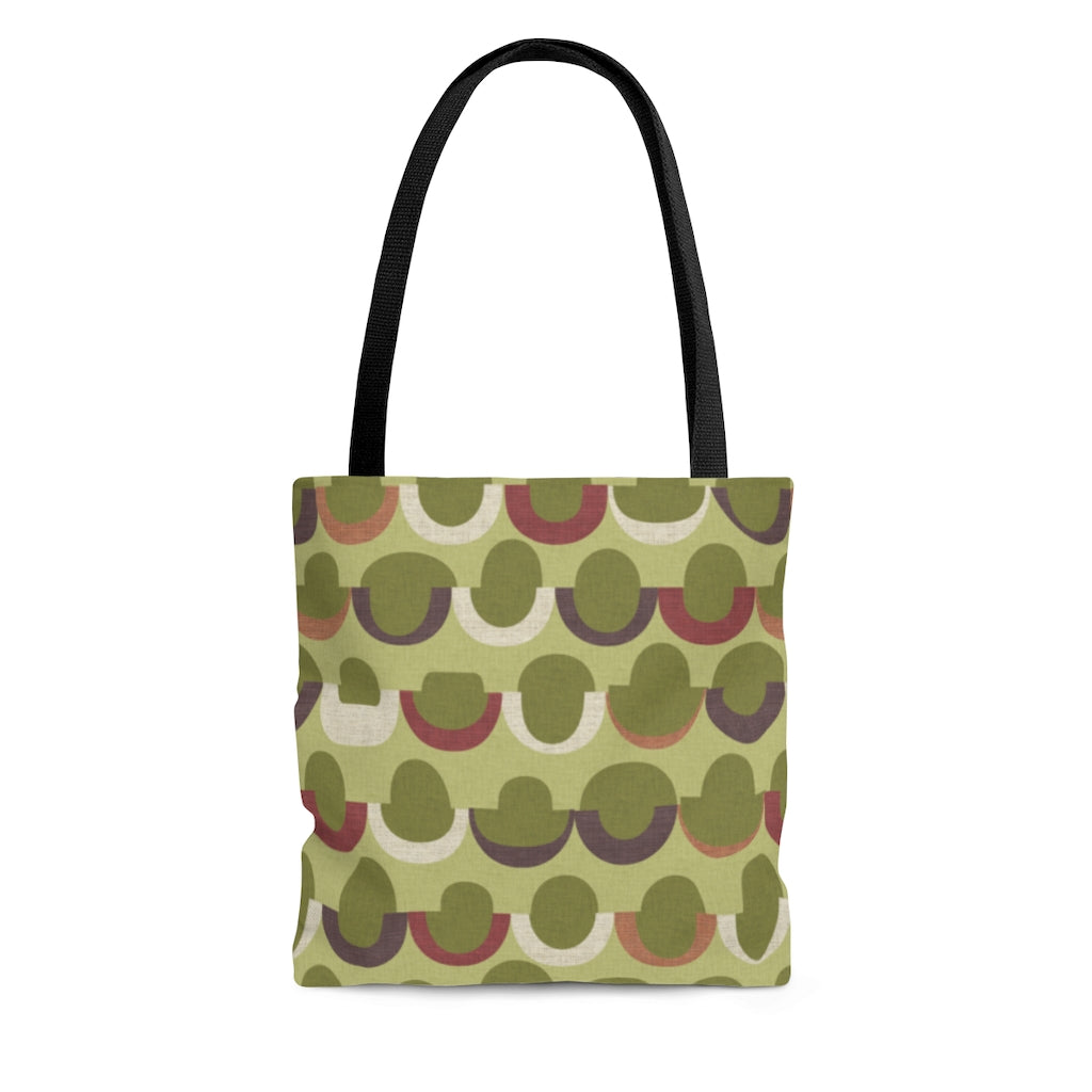 Half Moons Tote Bag in Green