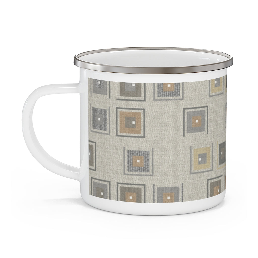 Key Code Enamel Mug in Taupe