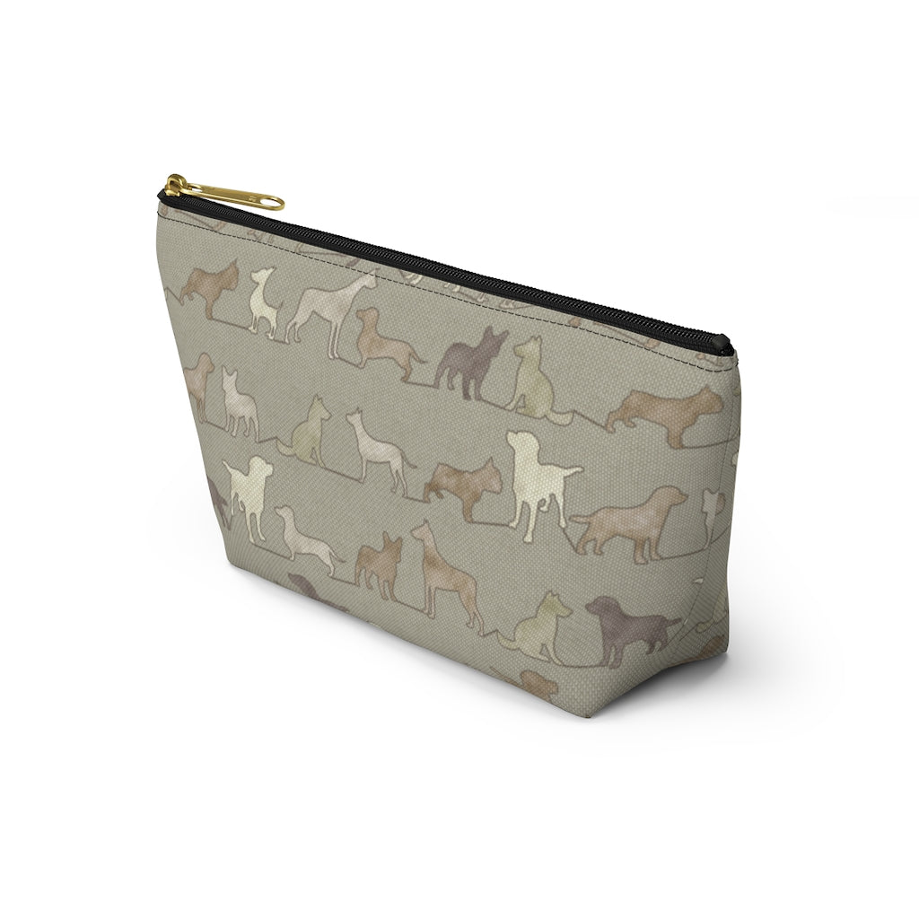 Dogs Accessory Pouch w T-bottom in Brown