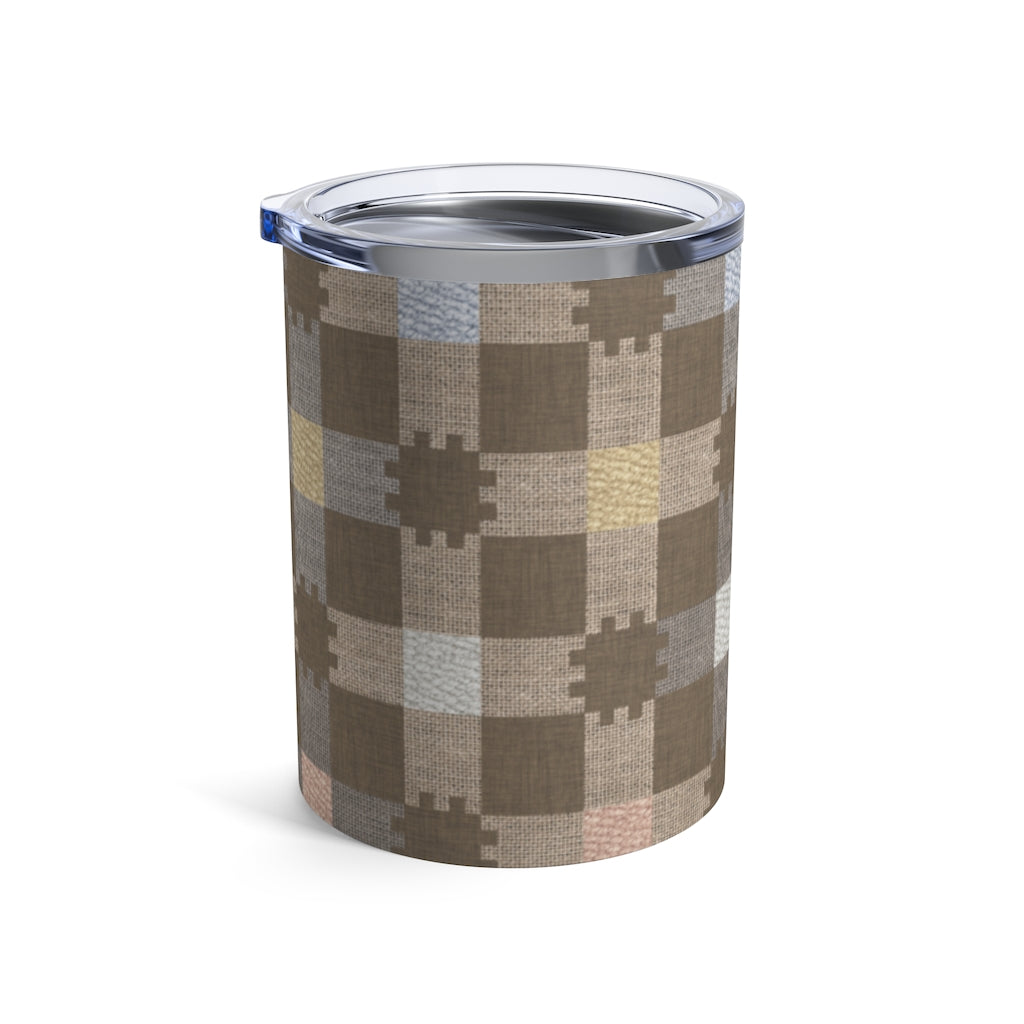 Plaid Check Tumbler in Brown