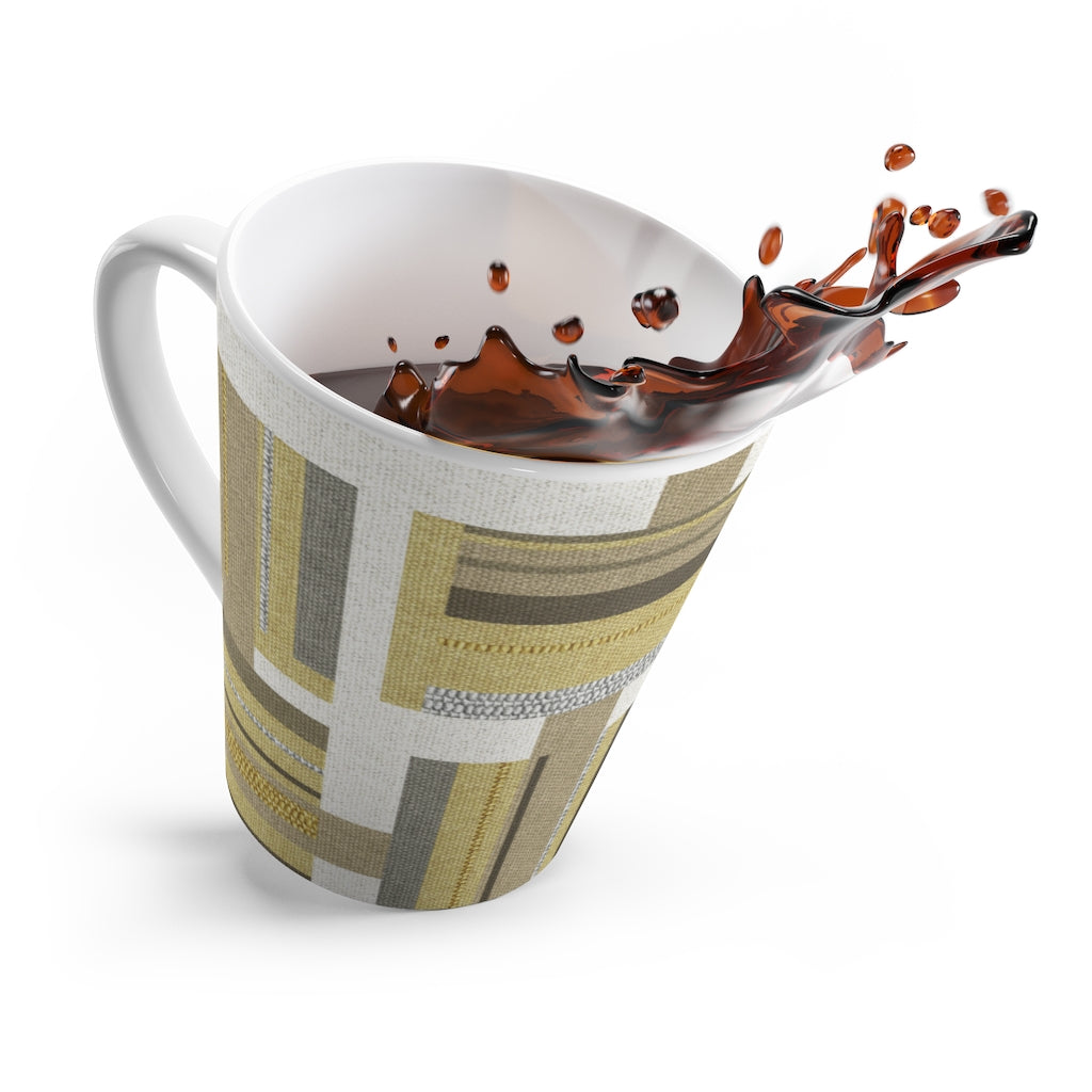 Bird Code Latte Mug in Yellow