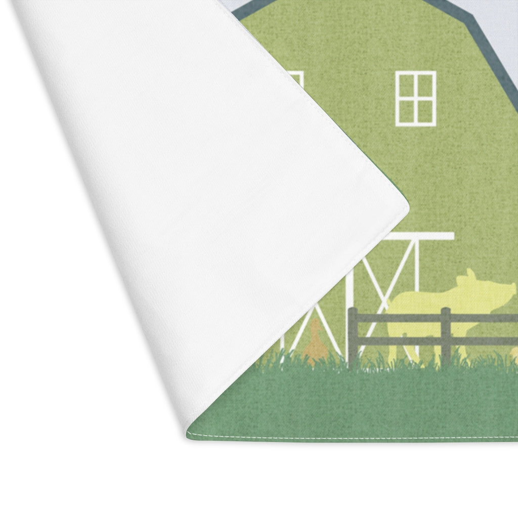 Barnyard Fun Placemat in Green