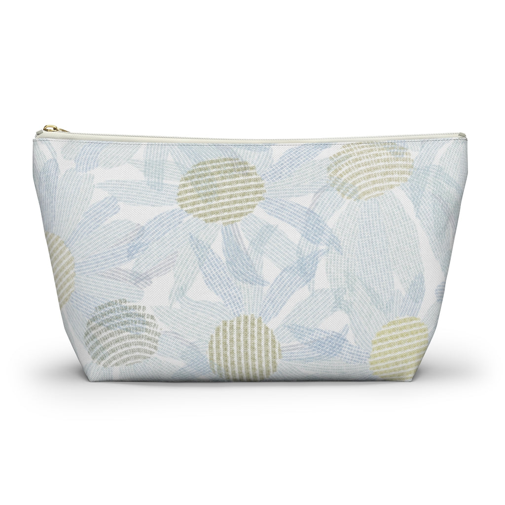 Daisy Chain Code Accessory Pouch w T-bottom in Blue