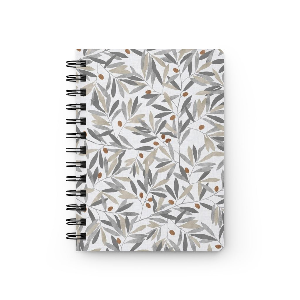 Olive Branch Spiral Bound Journal in Gray