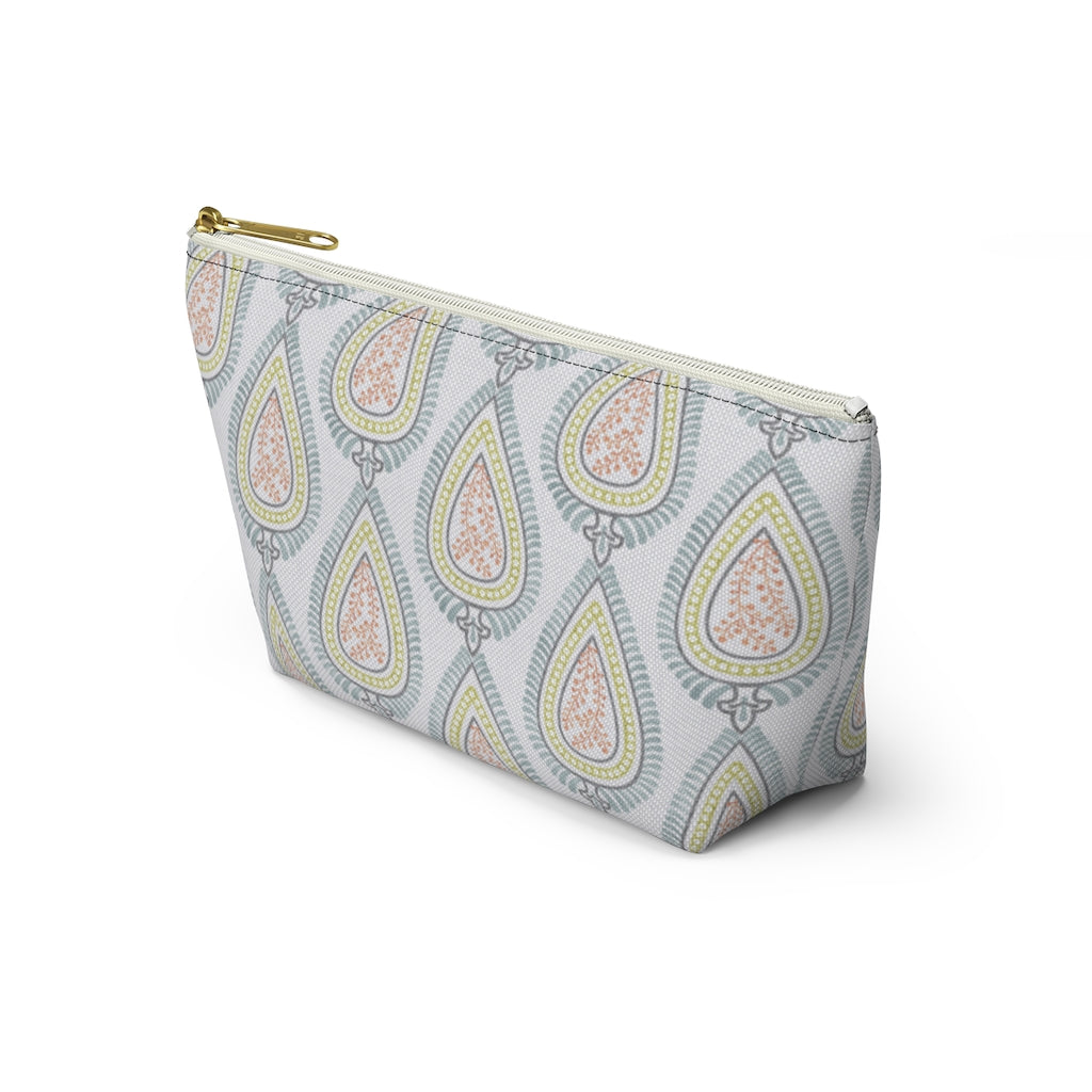 Teardrop Accessory Pouch w T-bottom in Light Blue