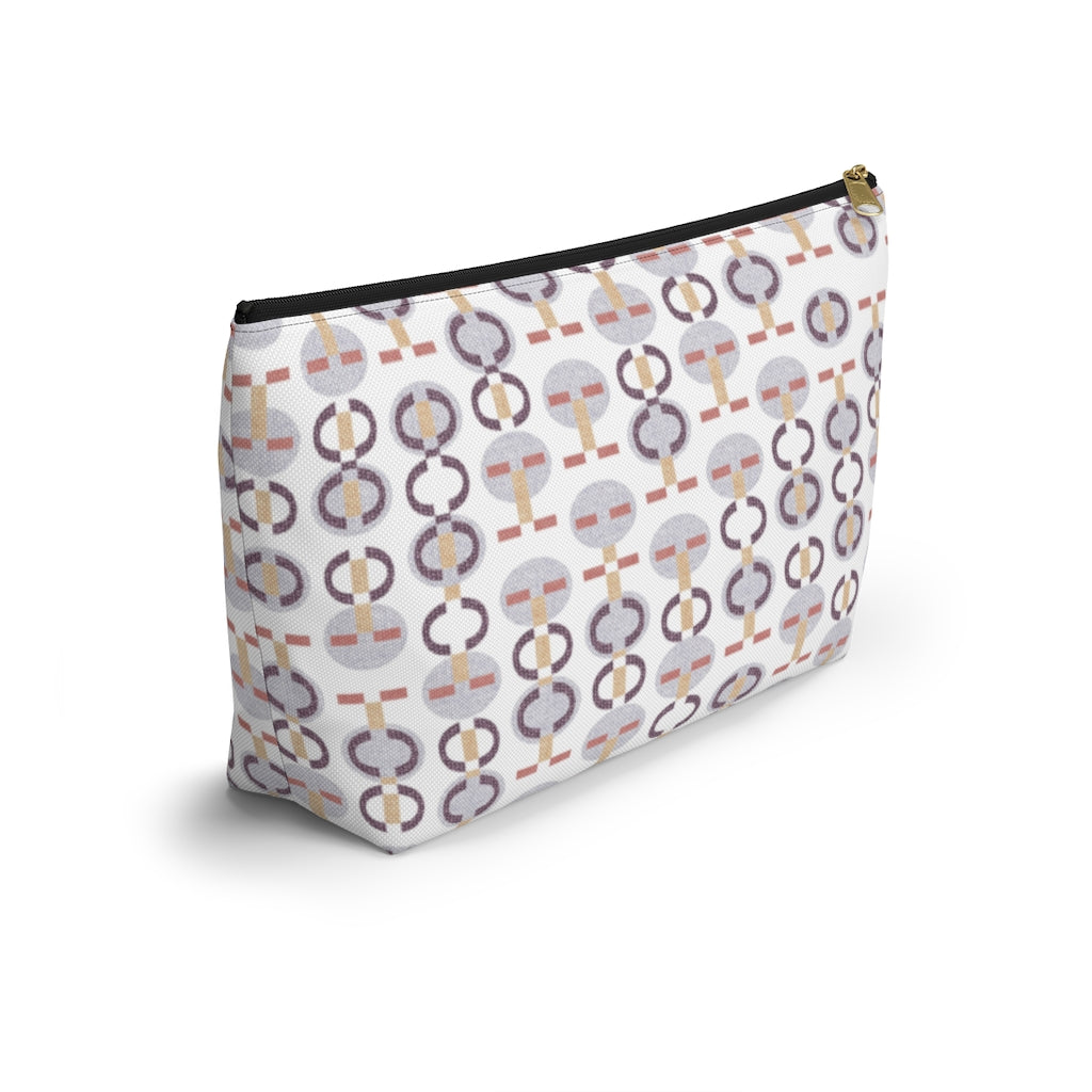 Telegraph Code Accessory Pouch w T-bottom in Purple