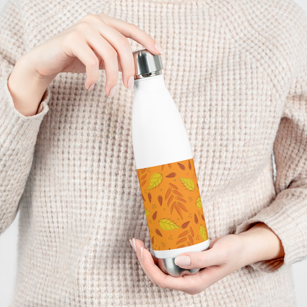 Tossed Leaves 20oz Insulated Bottle in Orange