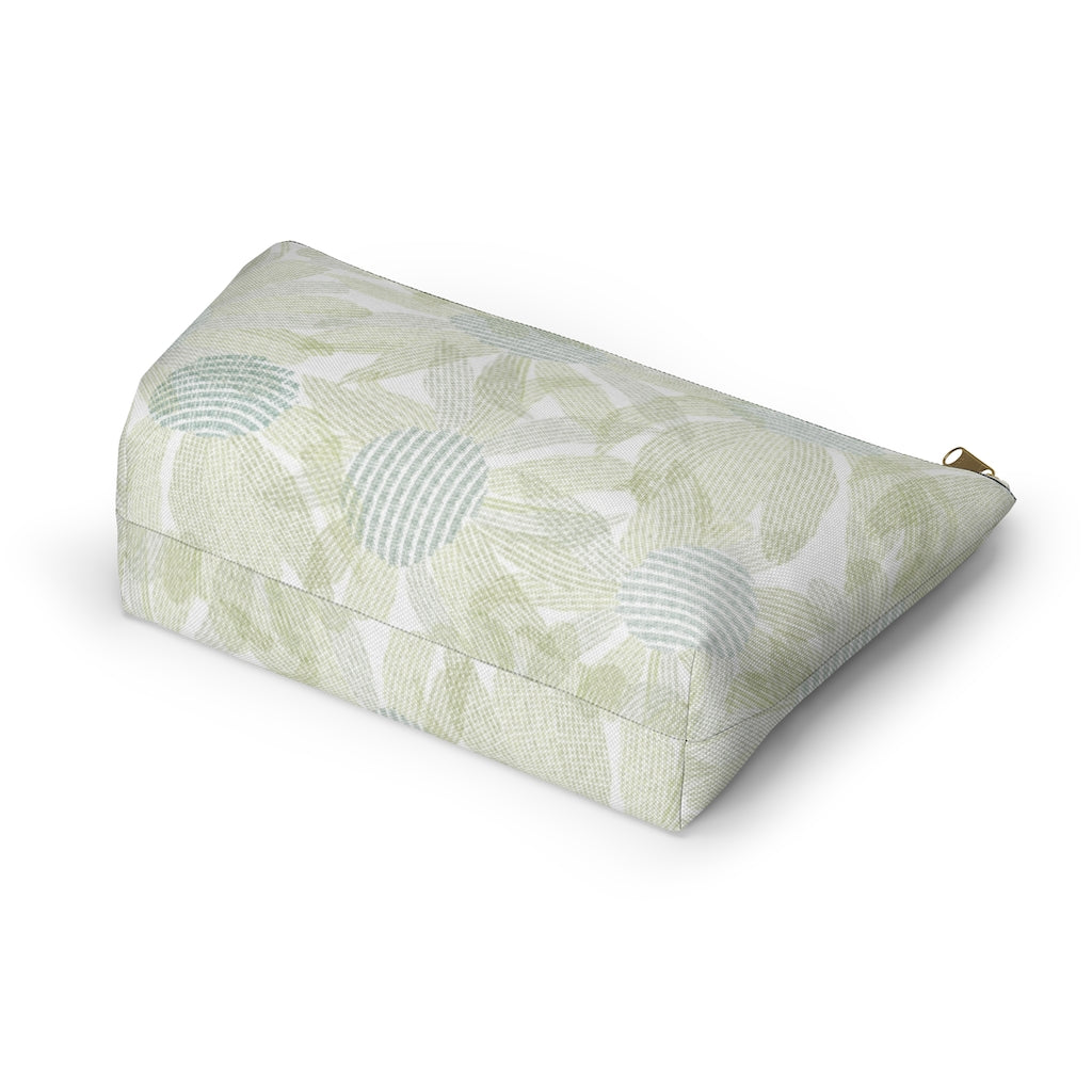 Daisy Chain Code Accessory Pouch w T-bottom in Green
