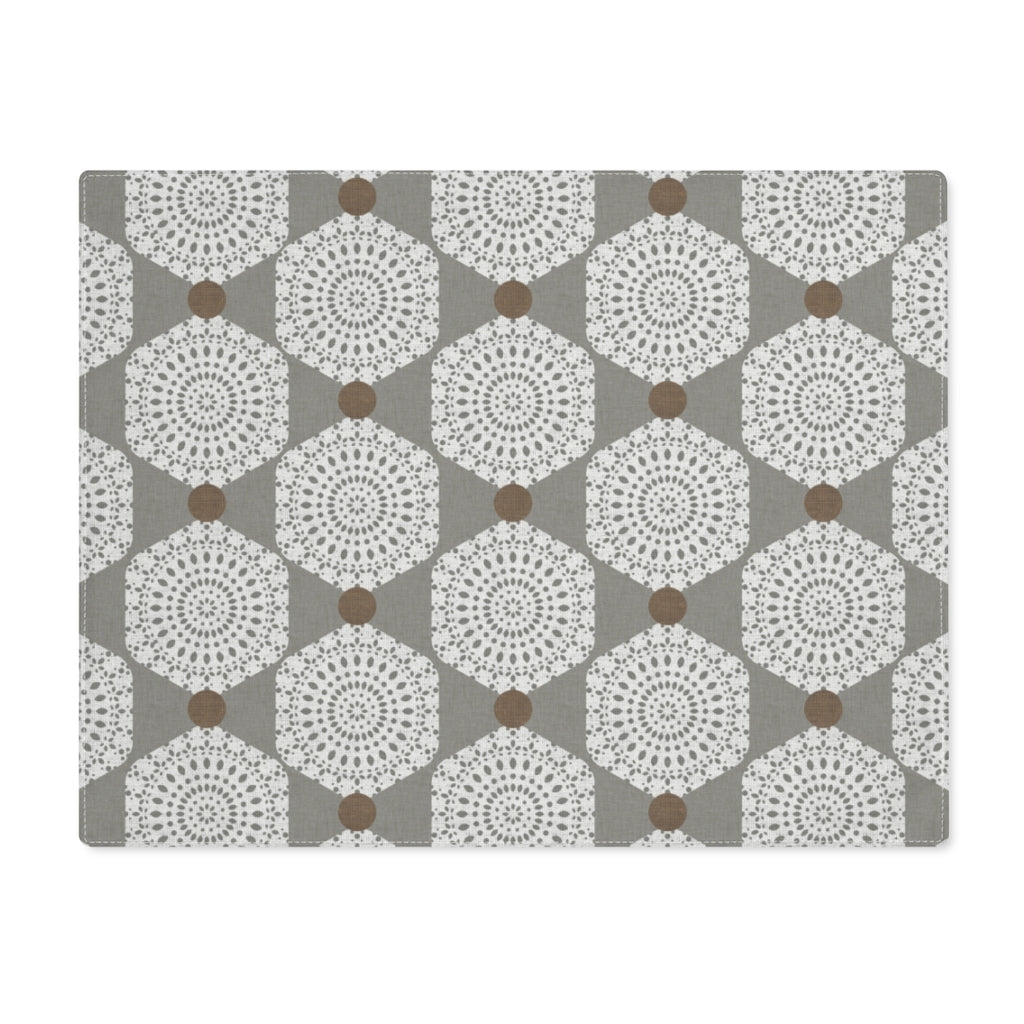 Lace Hexagon Placemat in Gray