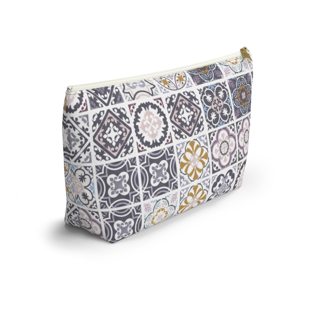 Seville Square Accessory Pouch w T-bottom in Purple