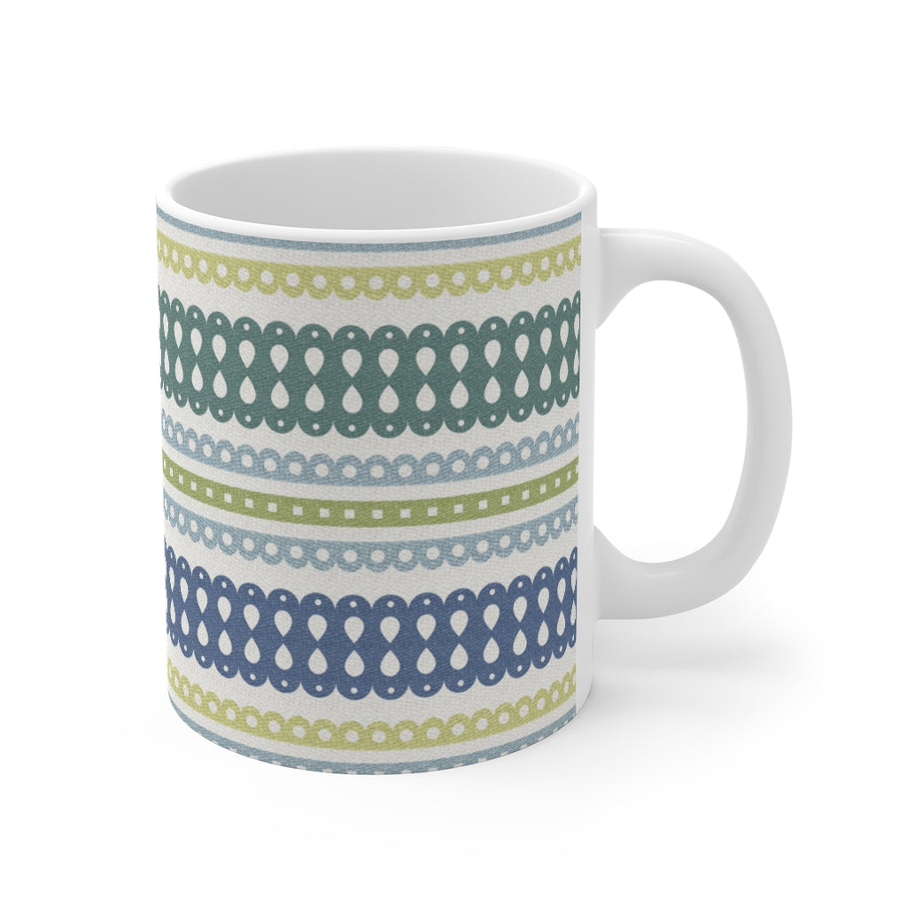 Ribbon Candy Mug in Green