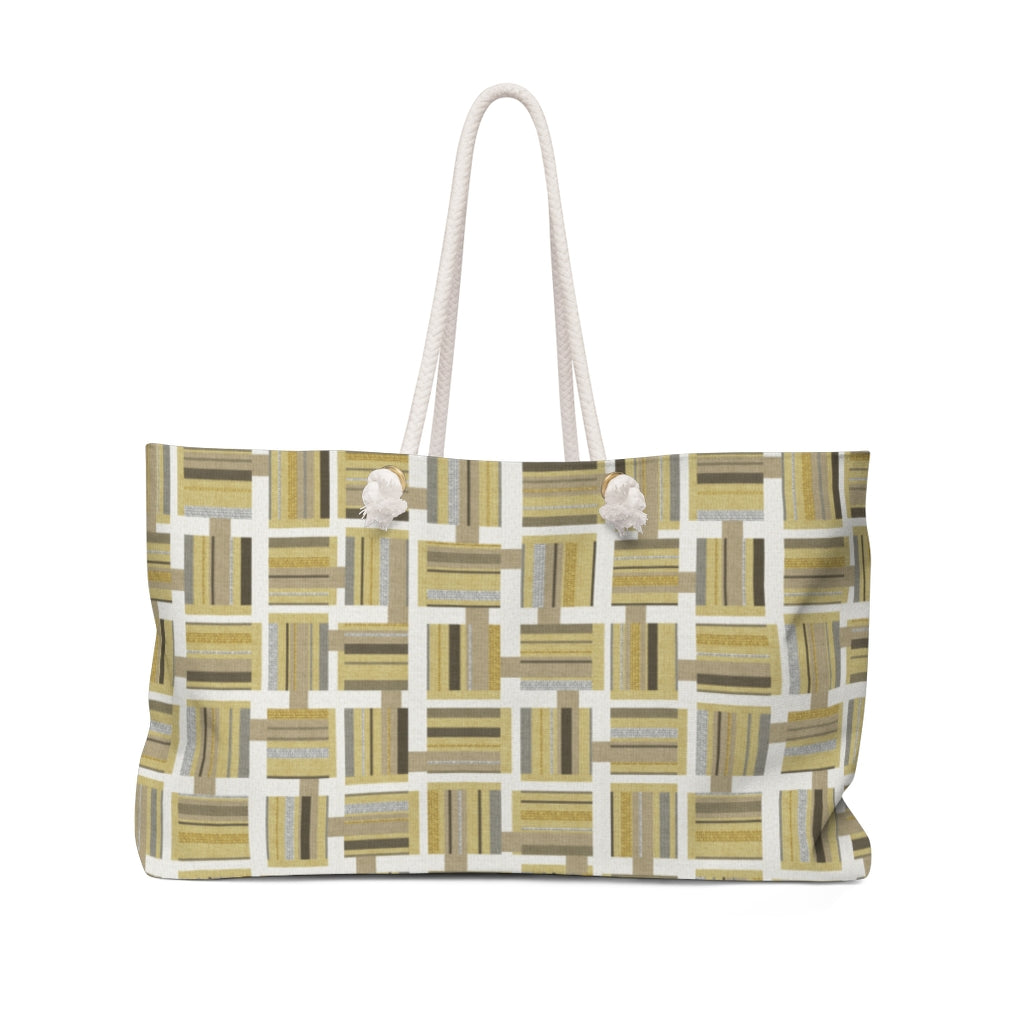Bird Code Weekender Bag in Yellow
