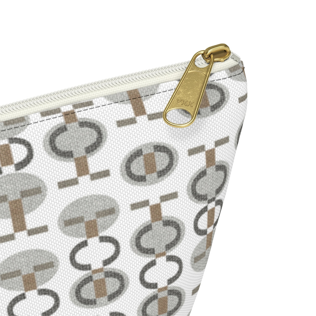 Telegraph Code Accessory Pouch w T-bottom in Gray
