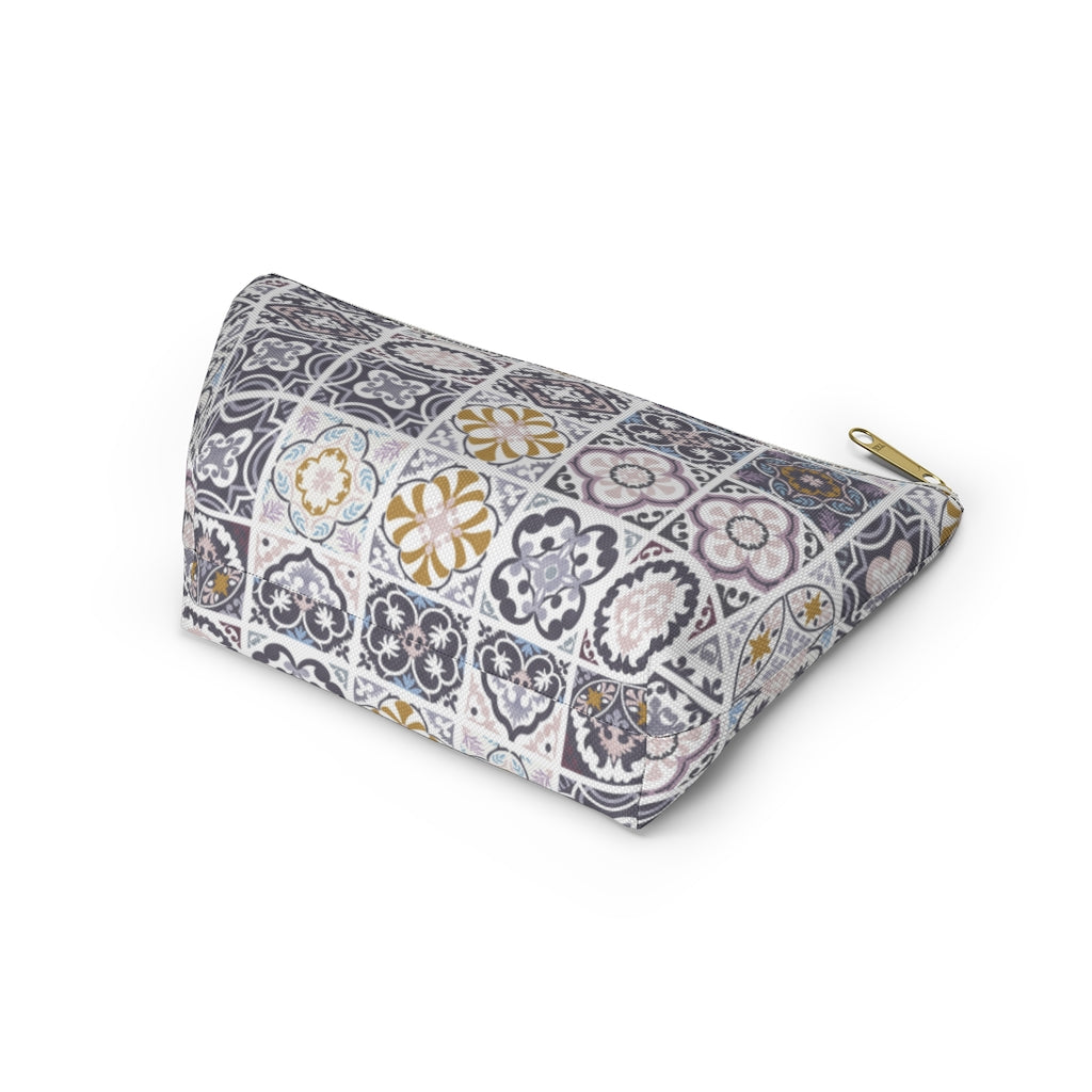 Seville Square Accessory Pouch w T-bottom in Purple
