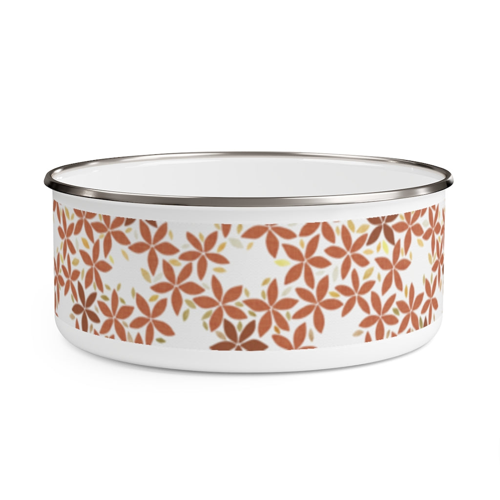 Snowbell Enamel Bowl in Coral