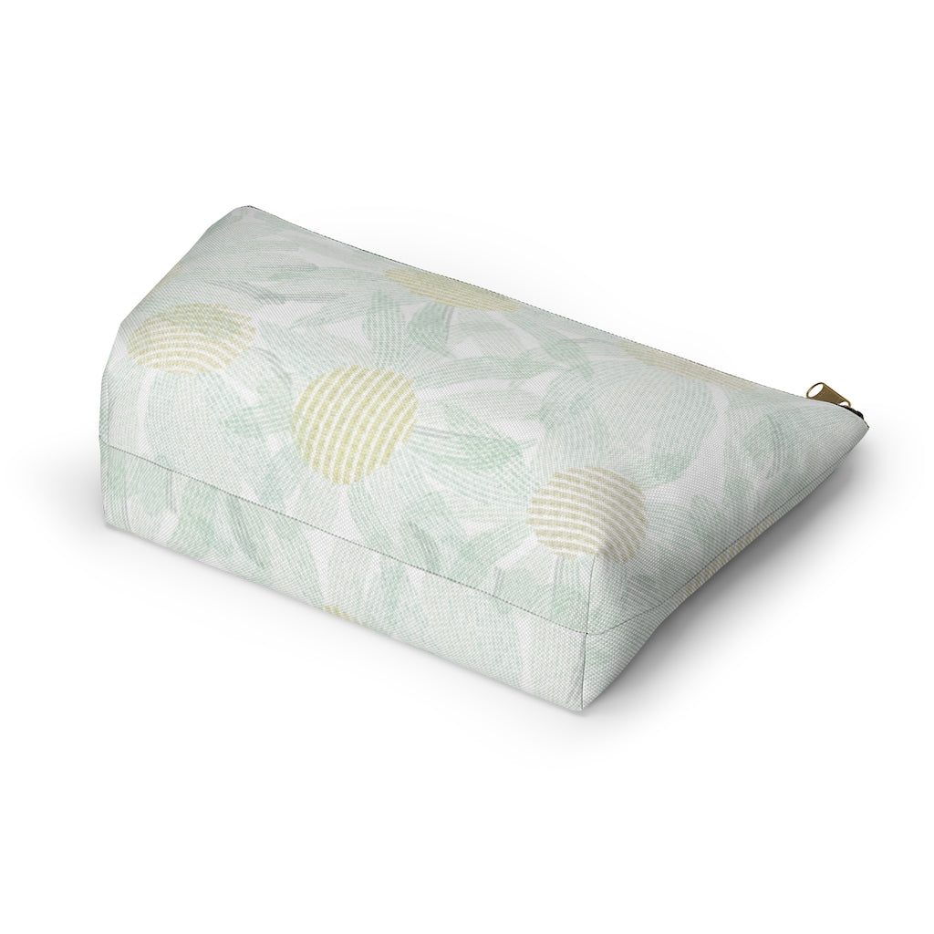 Daisy Chain Code Accessory Pouch w T-bottom in Aqua