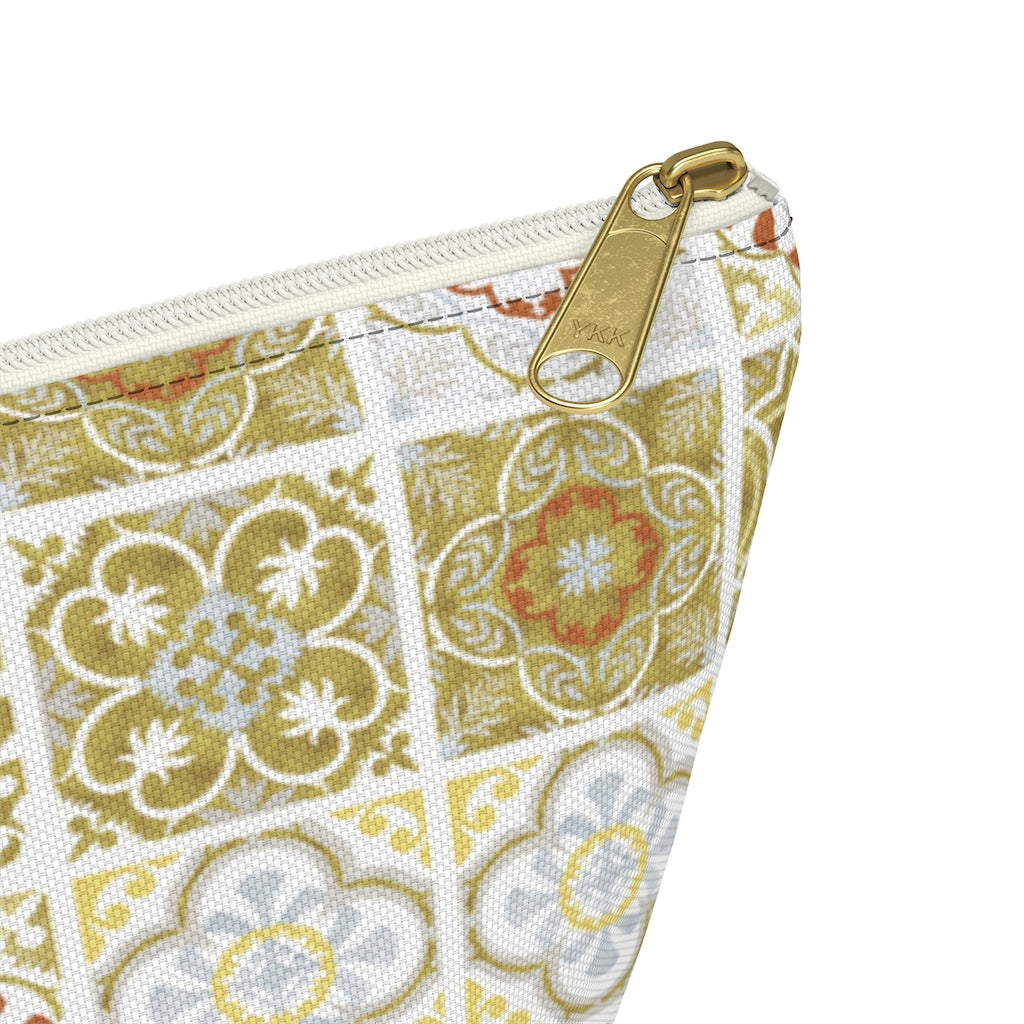 Seville Square Accessory Pouch w T-bottom in Gold