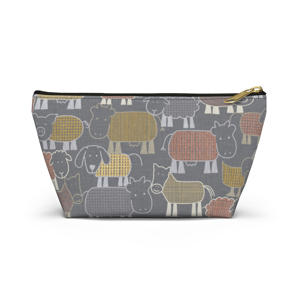 Animal Farm Accessory Pouch w T-bottom in Gray