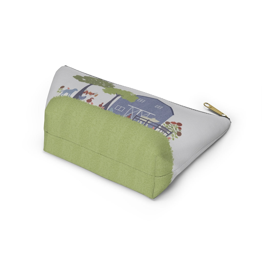 Barnyard Fun Accessory Pouch w T-bottom in Blue