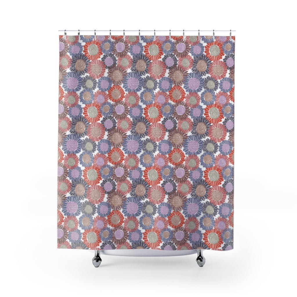 Sunflowers Shower Curtain in Purple