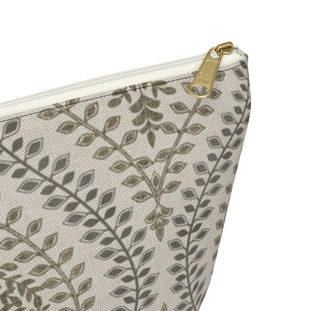 Mumbai Lace Accessory Pouch w T-bottom in Brown
