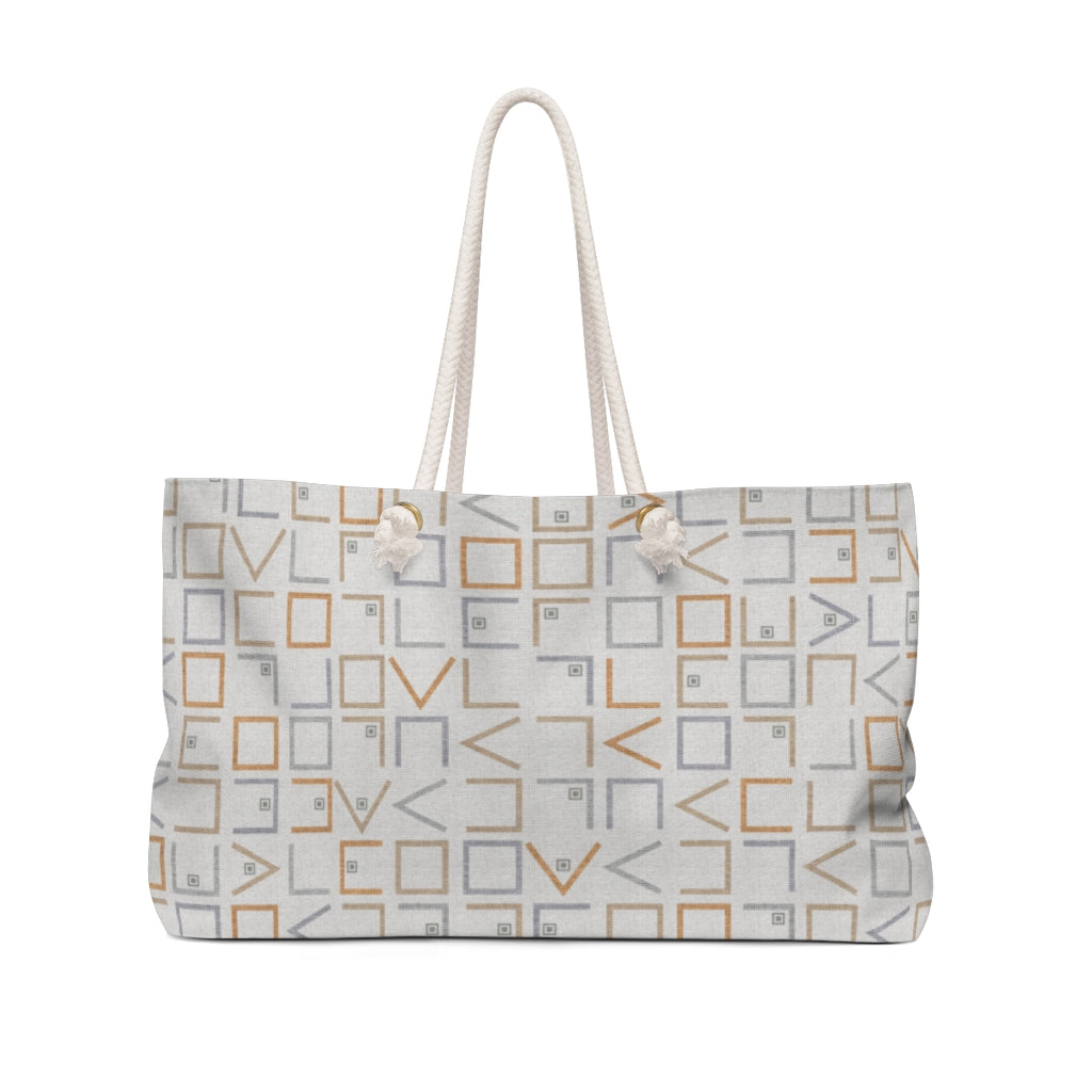Encode Code Weekender Bag in Taupe