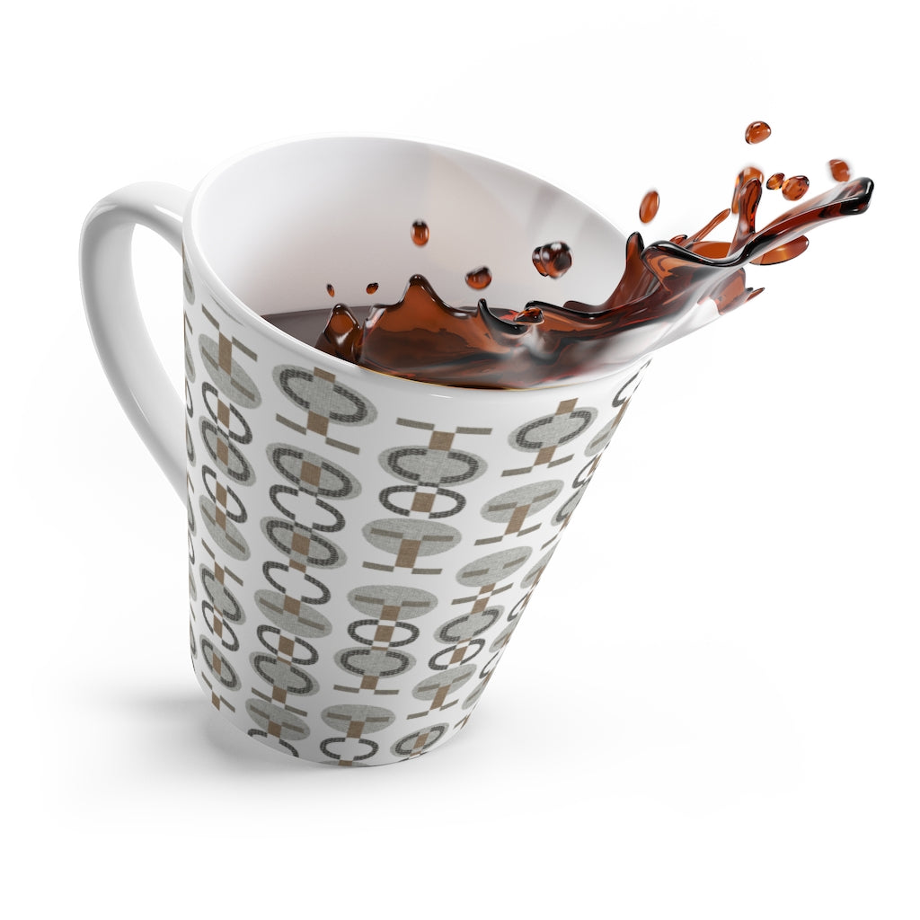 Telegraph Code Latte Mug in Gray