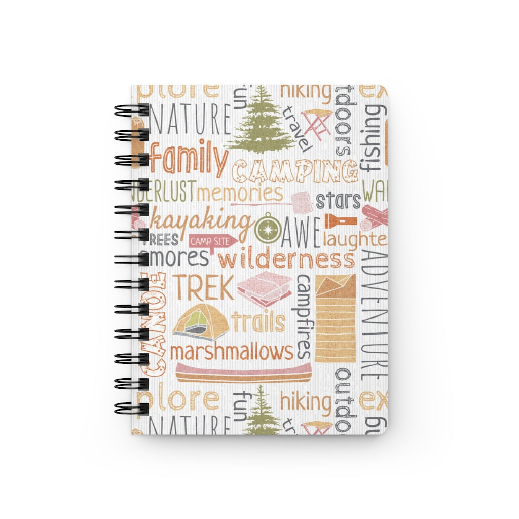 Camp Site Spiral Bound Journal in Orange