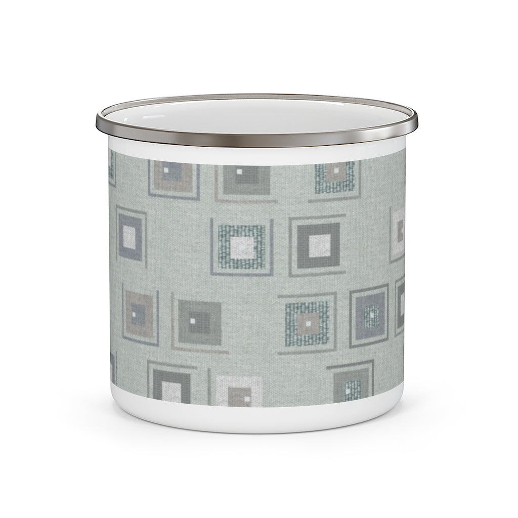 Key Code Enamel Mug in Aqua