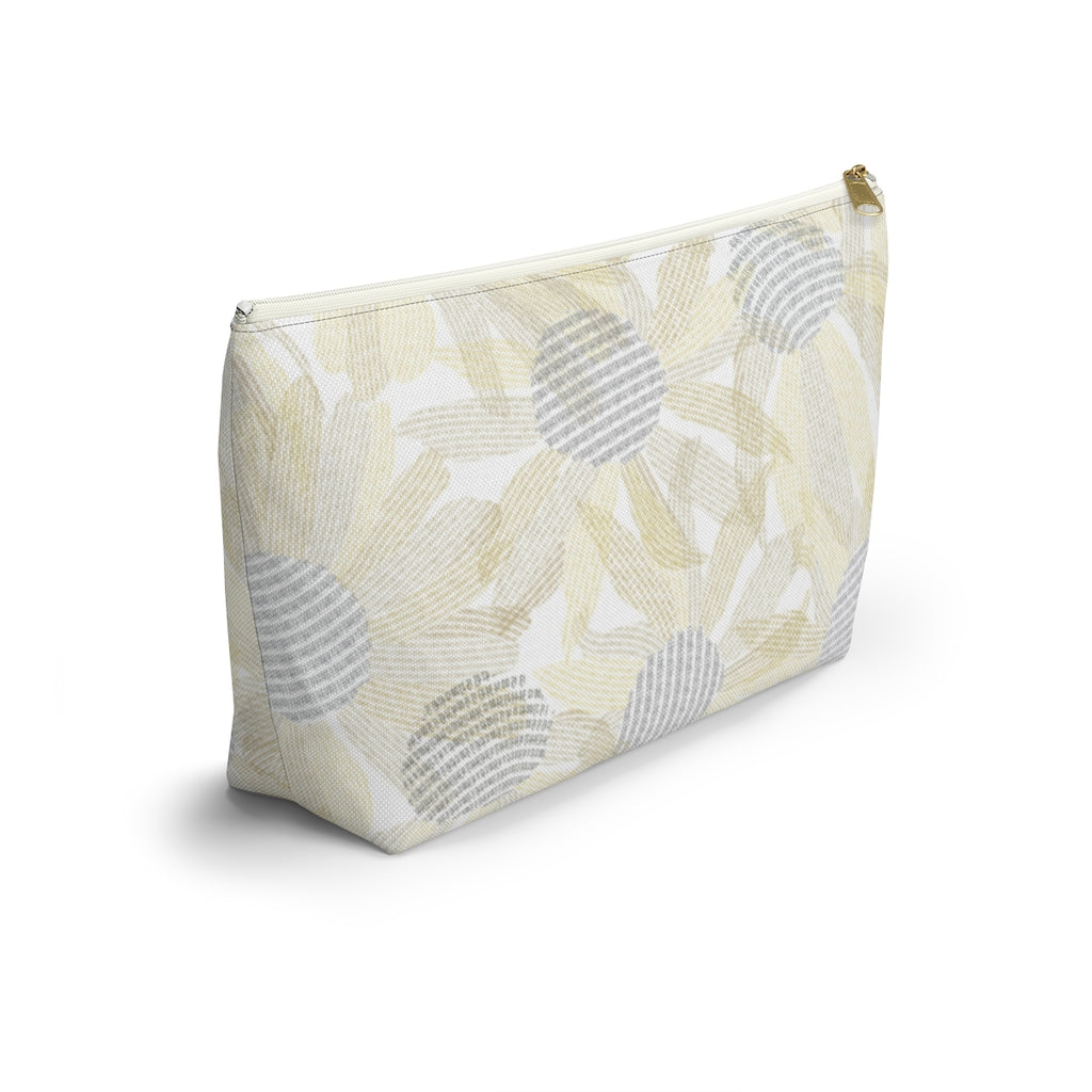 Daisy Chain Code Accessory Pouch w T-bottom in Yellow