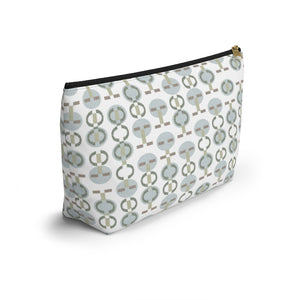 Telegraph Code Accessory Pouch w T-bottom in Aqua