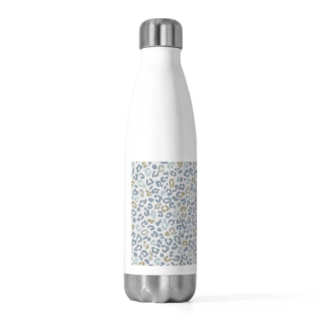 Leopard Love 20oz Insulated Bottle in Light Blue