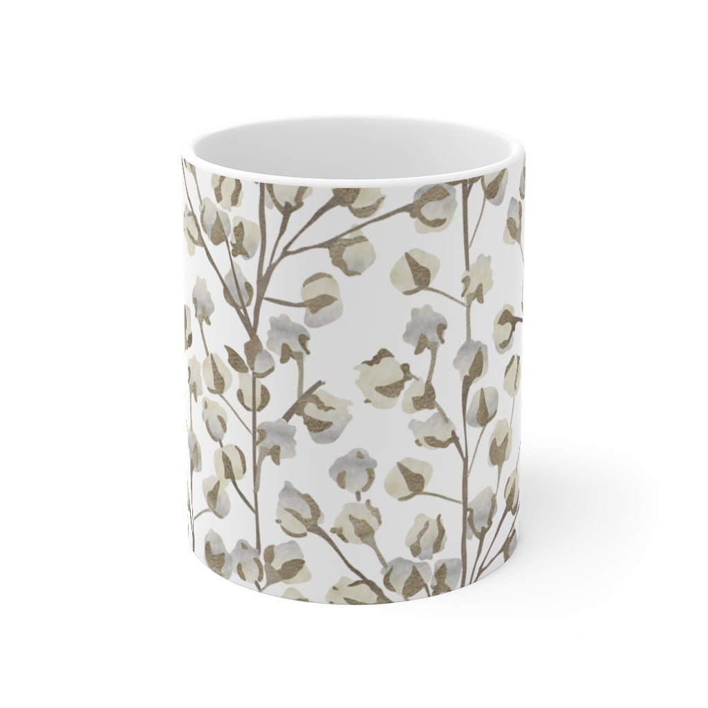 Cotton Branch Mug in Brown