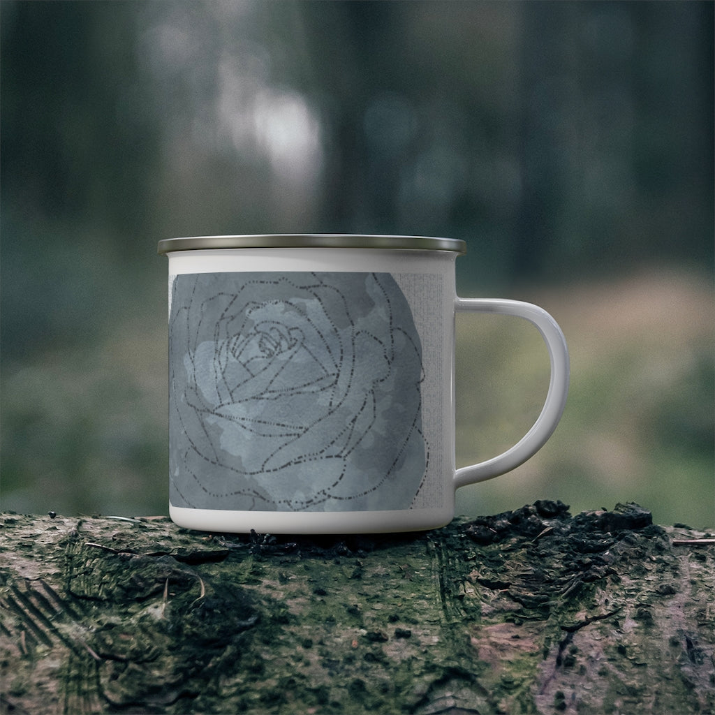Decipher Code Enamel Mug in Blue